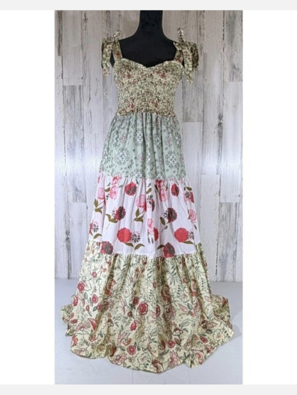 Nanette Lepore Nwot Bohemian Floral Tiered Maxi Sz XXL spring Feminine Dress